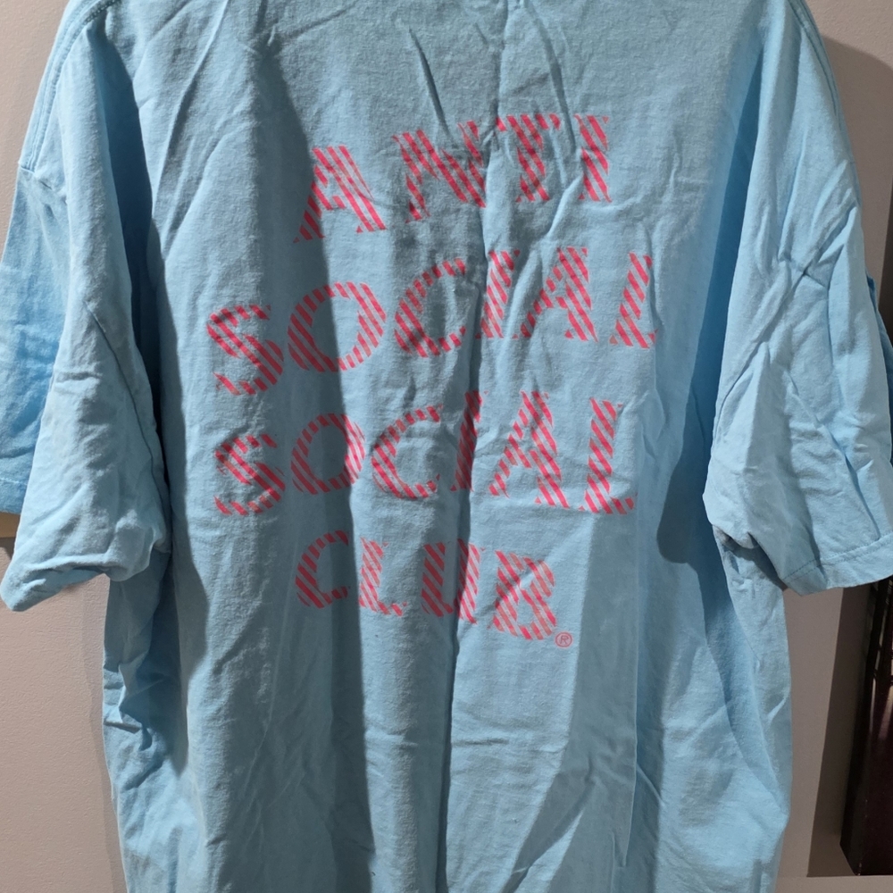 Anti Social Social Club Sweetness Tee Shirt Blue Pink XXL 2020 ASSC - Picture 5 of 6